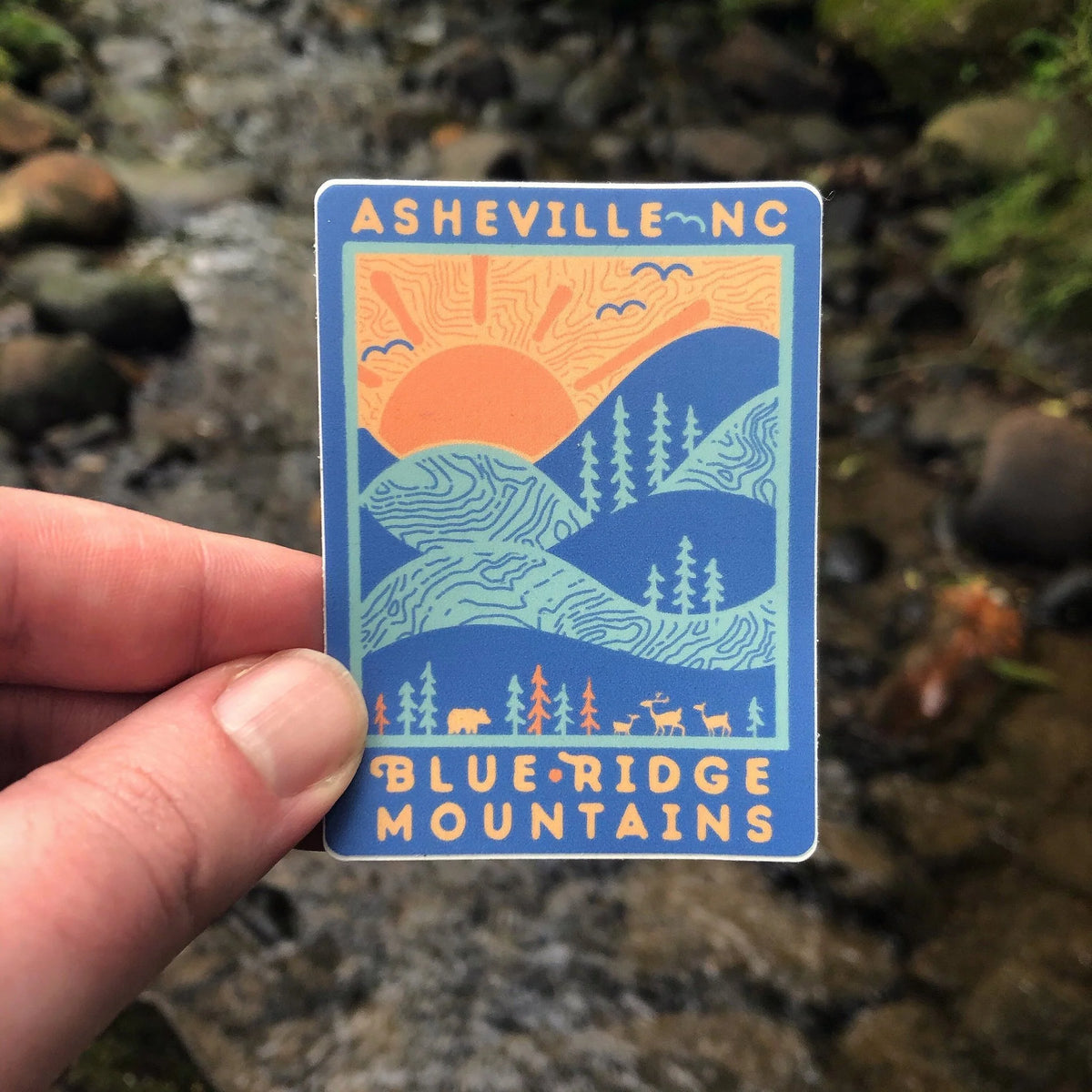 Asheville Blue Ridge Day Sticker