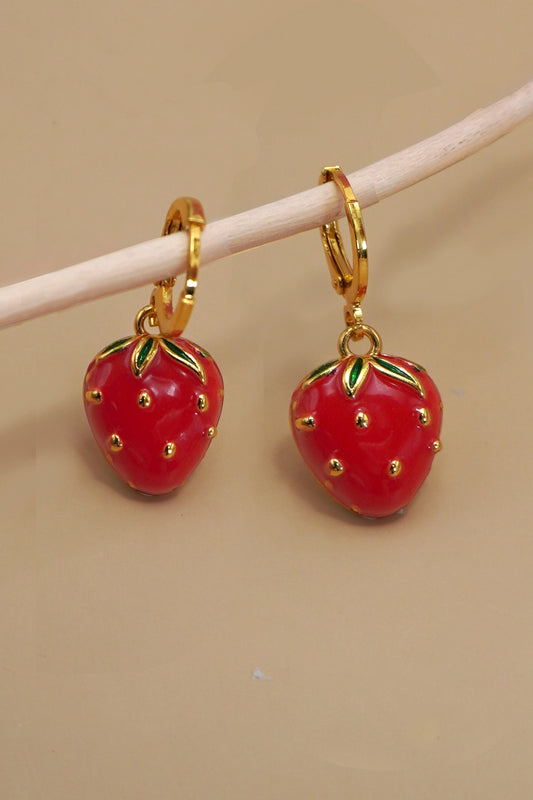 Strawberry Charm Huggies