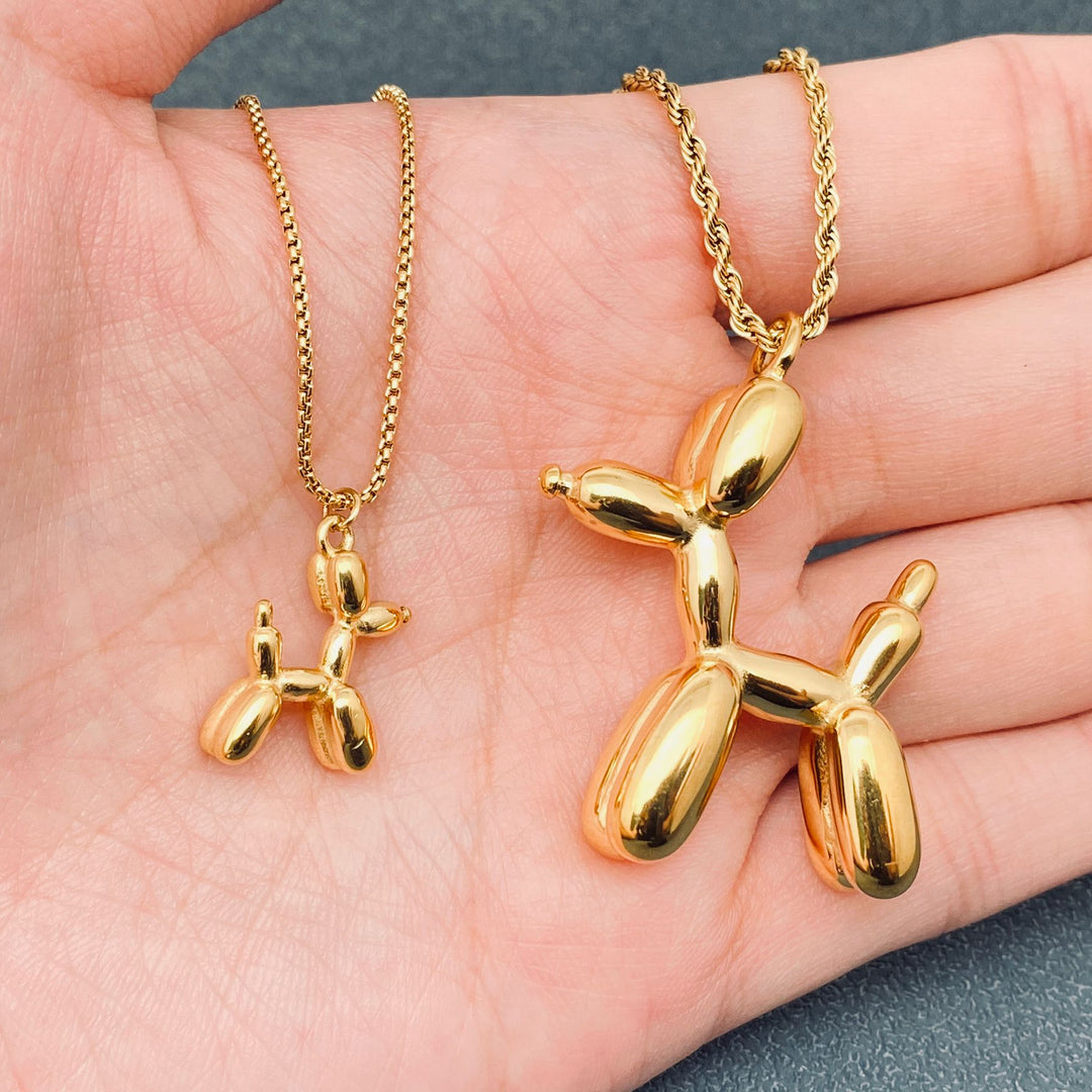 18K Balloon Dog Necklace