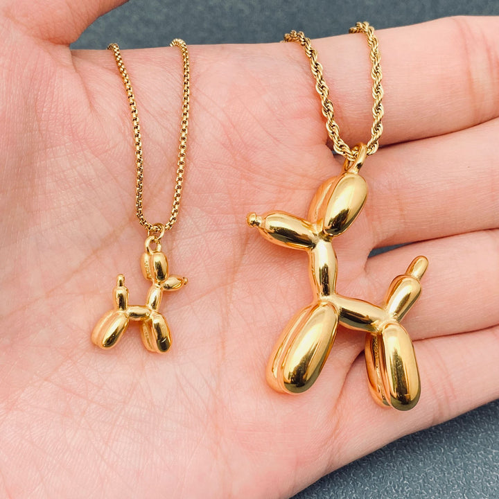 18K Balloon Dog Necklace