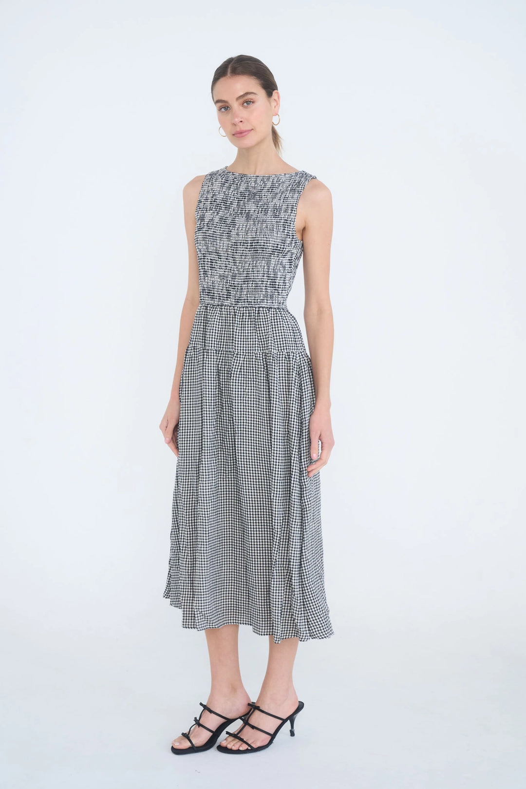 Smocked Top Gingham Dress