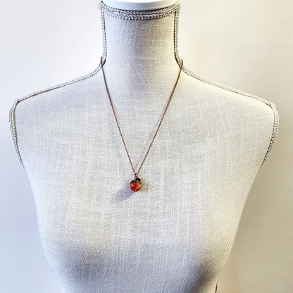 Carnelian Acorn Necklace