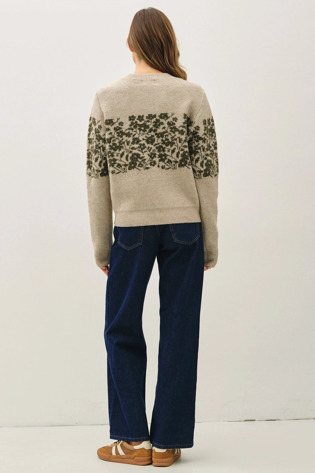 Floral Stripe Sweater