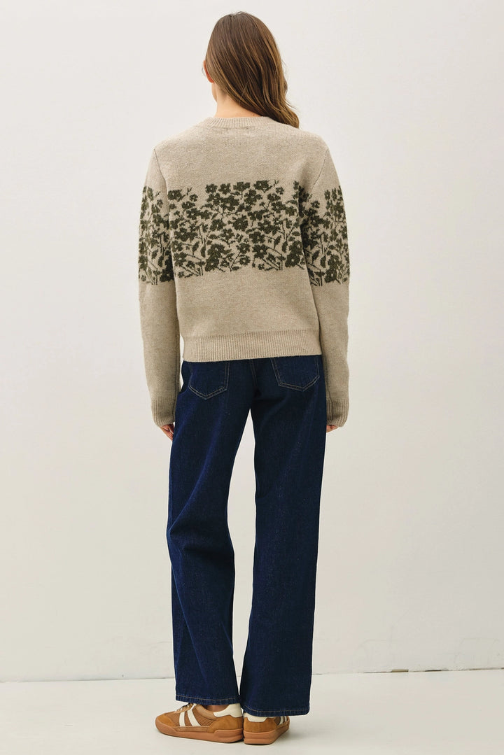 Floral Stripe Sweater