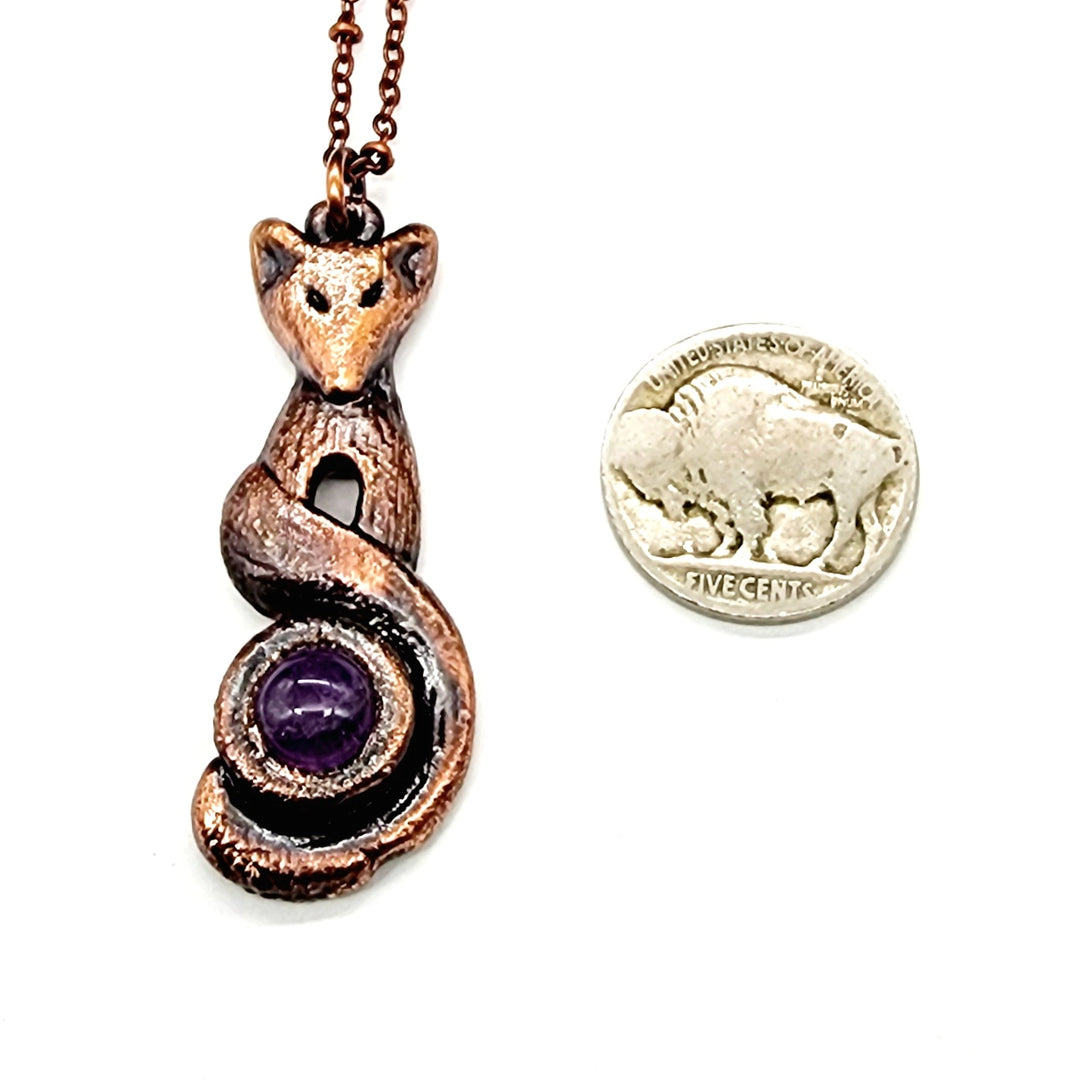 Amethyst Fox Pendant