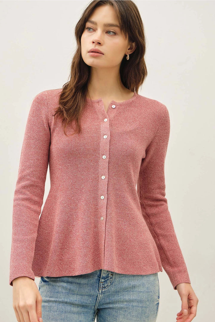 Peplum Button Up Top
