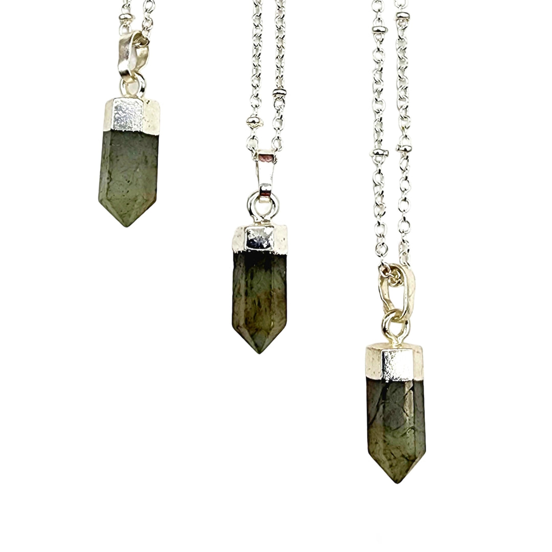 Petite Cylindrical  Crystal Point Necklace