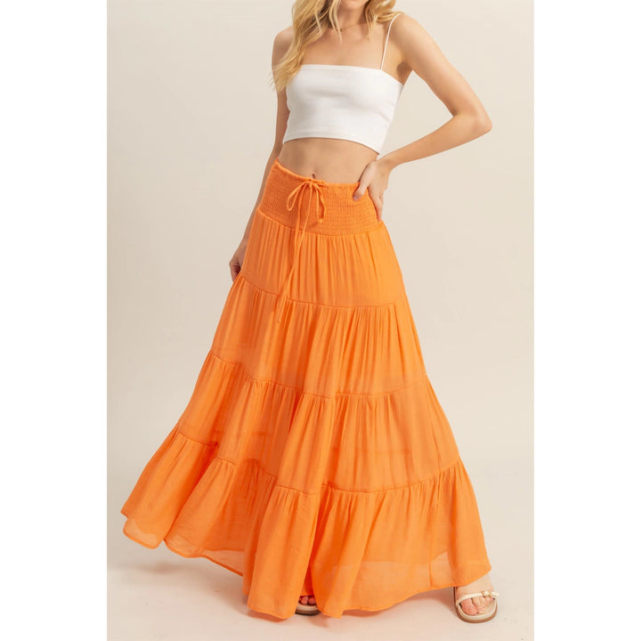 Smocked + Tiered Maxi Skirt