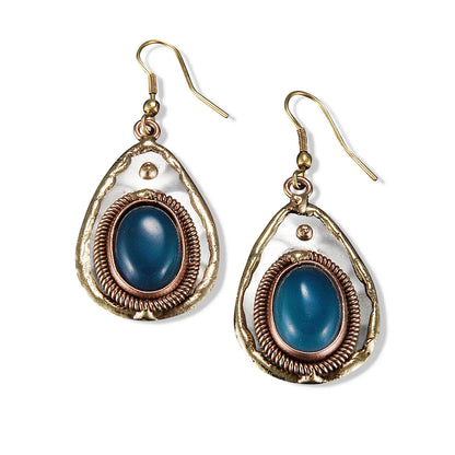 Mixed Metal & Semi-Precious Stone Earrings