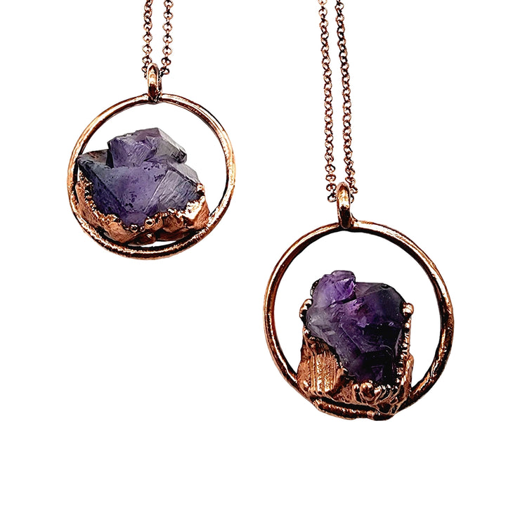 Amethyst Halo Necklace