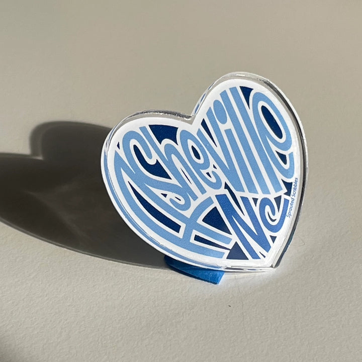 Asheville Blue Heart Pin