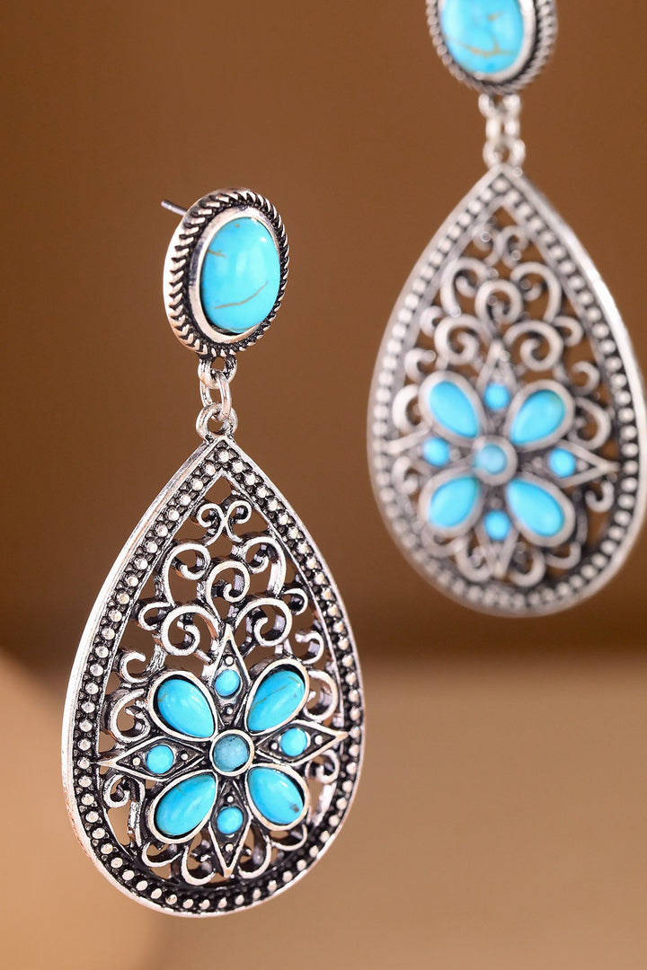 Semi-Stone Teardrop Dangle