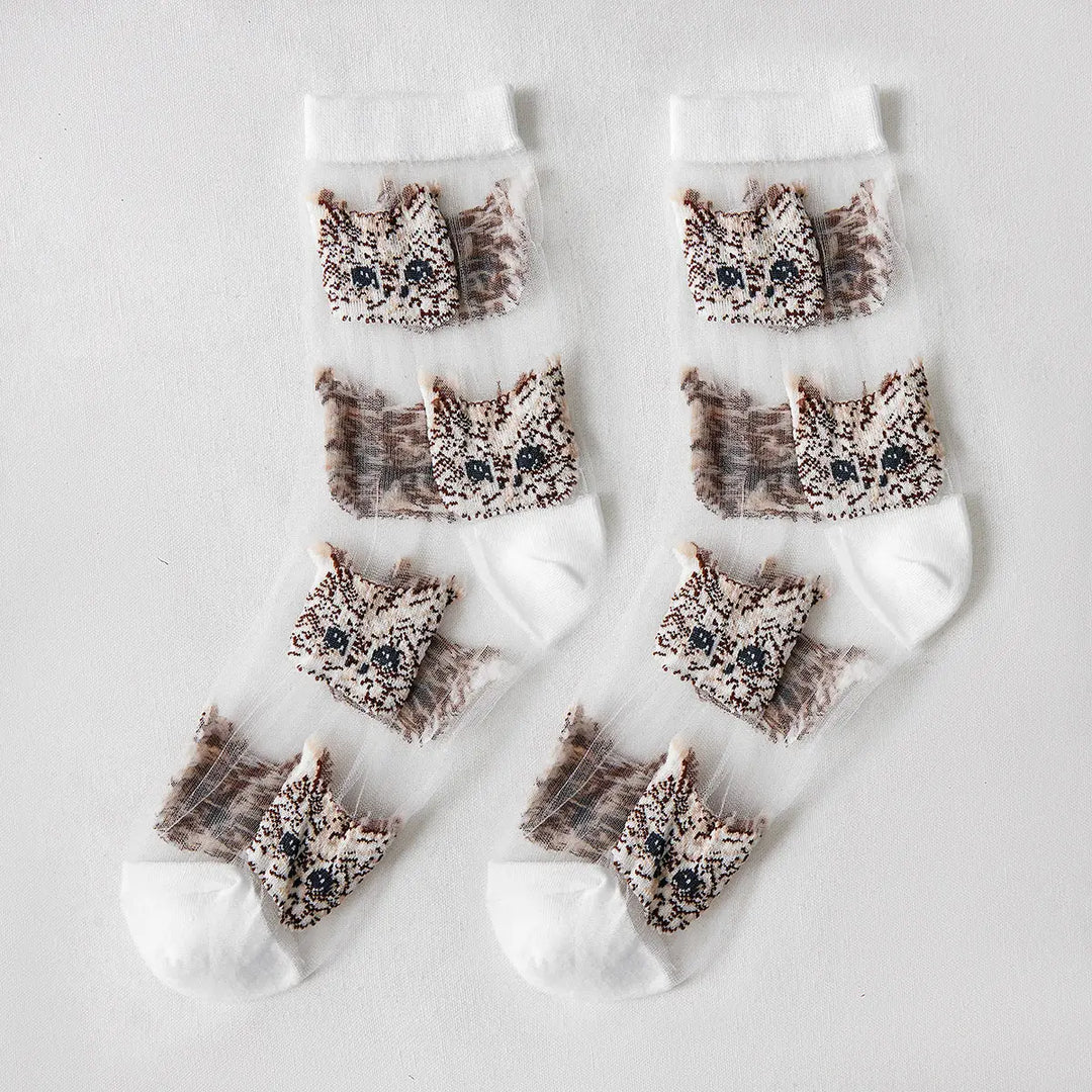 Cute Cat Sheer Socks