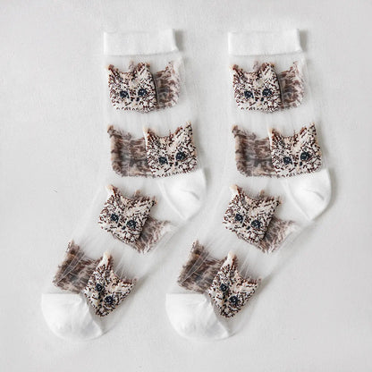 Cute Cat Sheer Socks