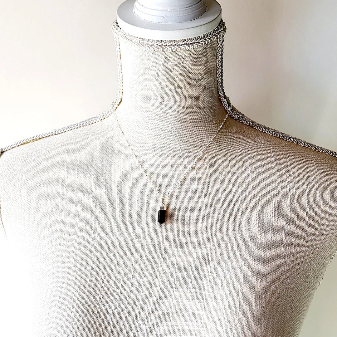 Petite Cylindrical  Crystal Point Necklace