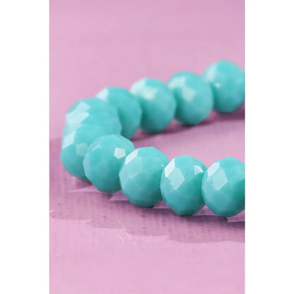 Faceted Glass Bead Stretch Bracelet