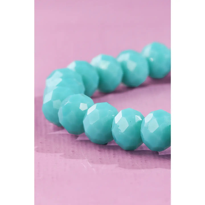 Faceted Glass Bead Stretch Bracelet