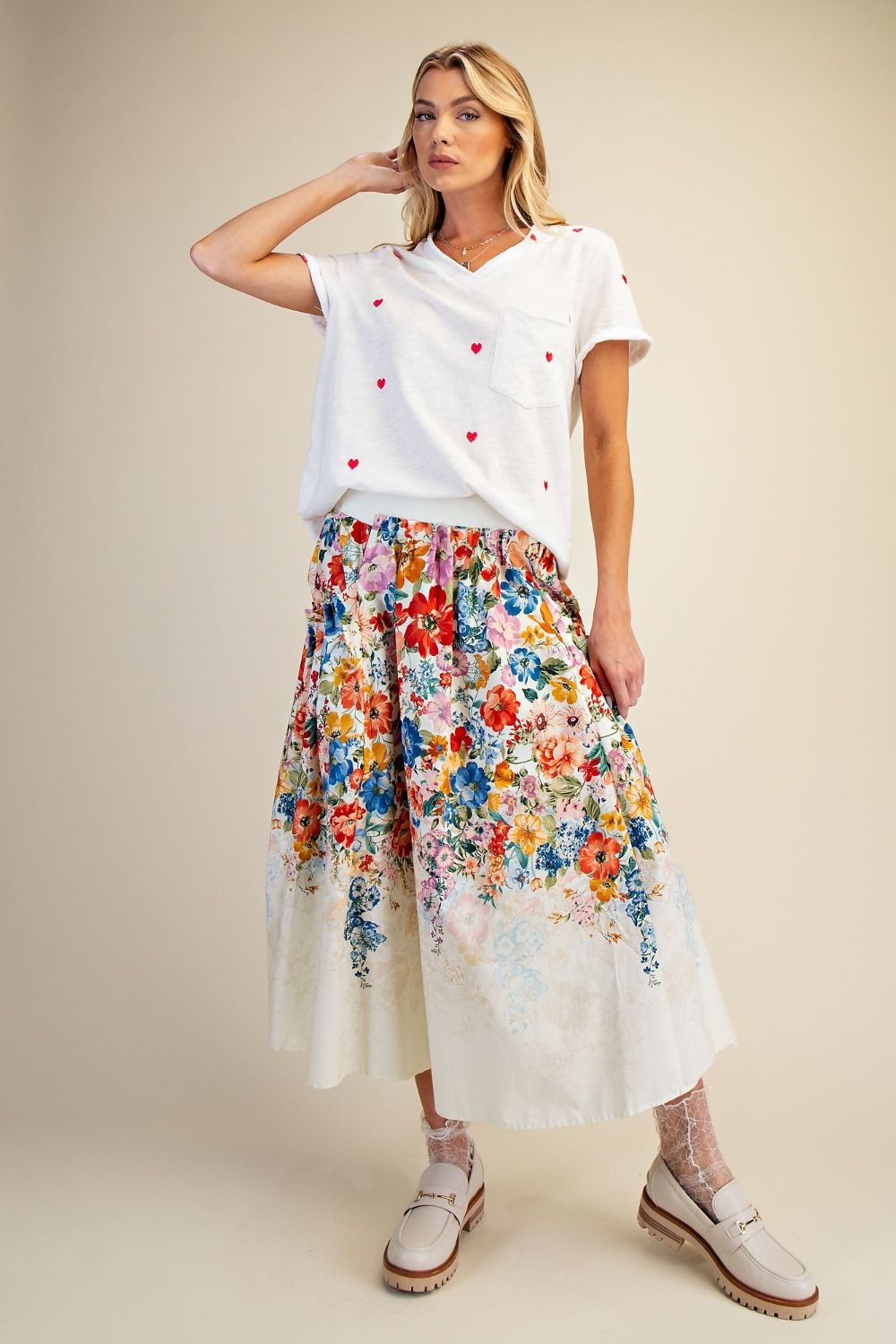 Wildflower Poplin Skirt