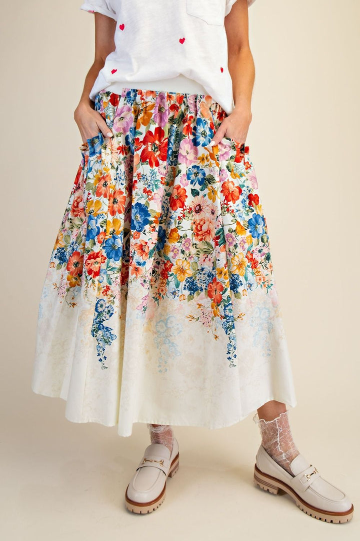 Wildflower Poplin Skirt