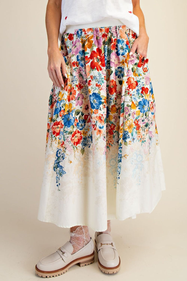 Wildflower Poplin Skirt