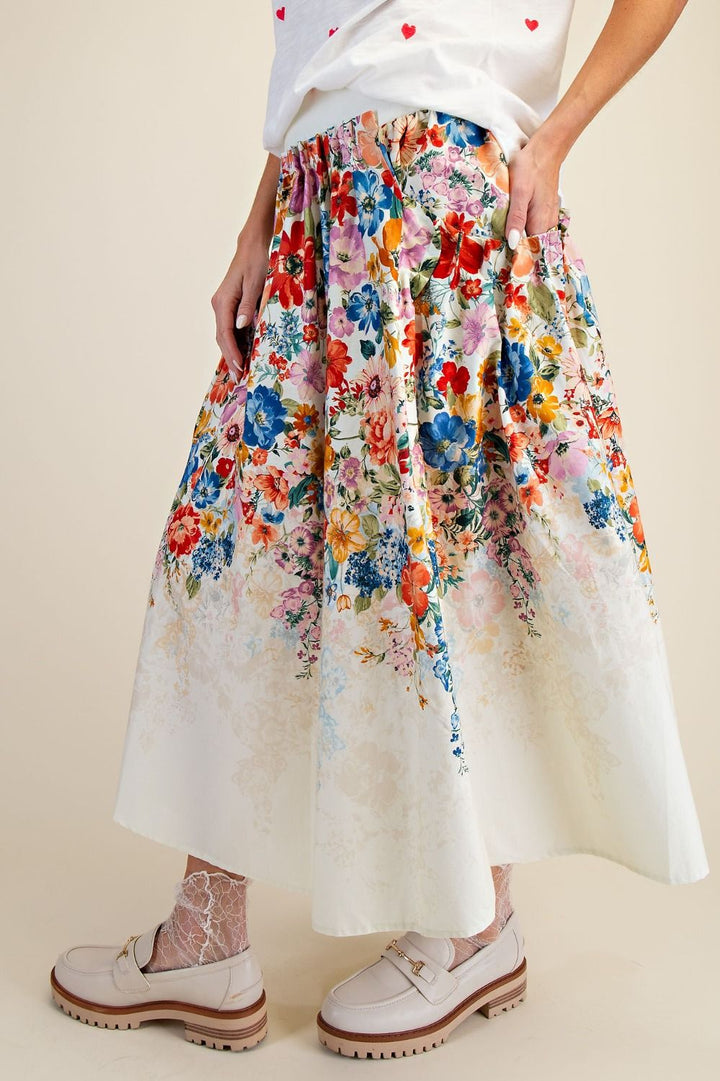 Wildflower Poplin Skirt