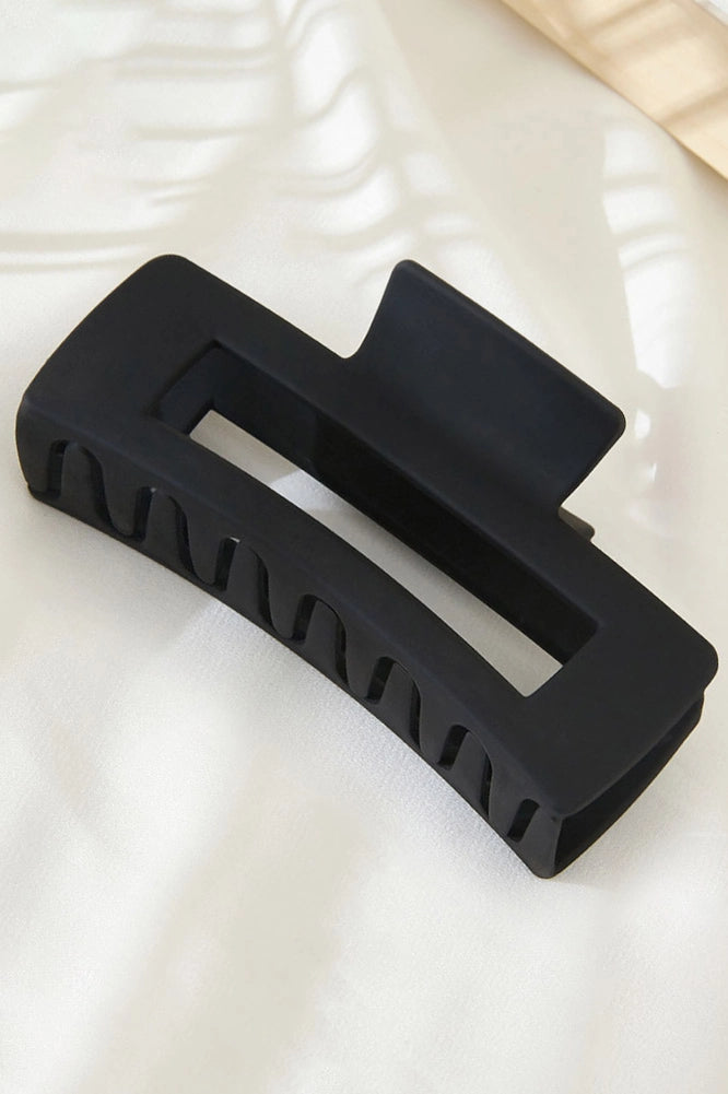 4" Solid Color Rectangle Hair Claw