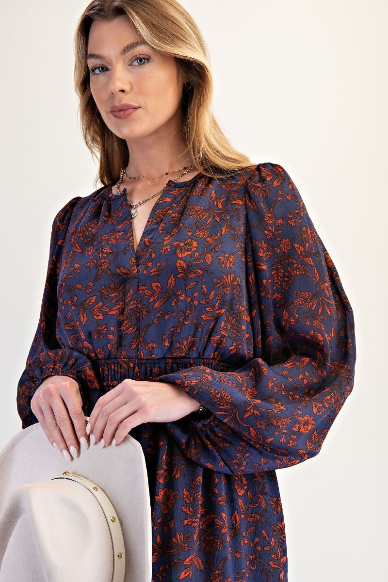 Satin Tiered Midi Dress