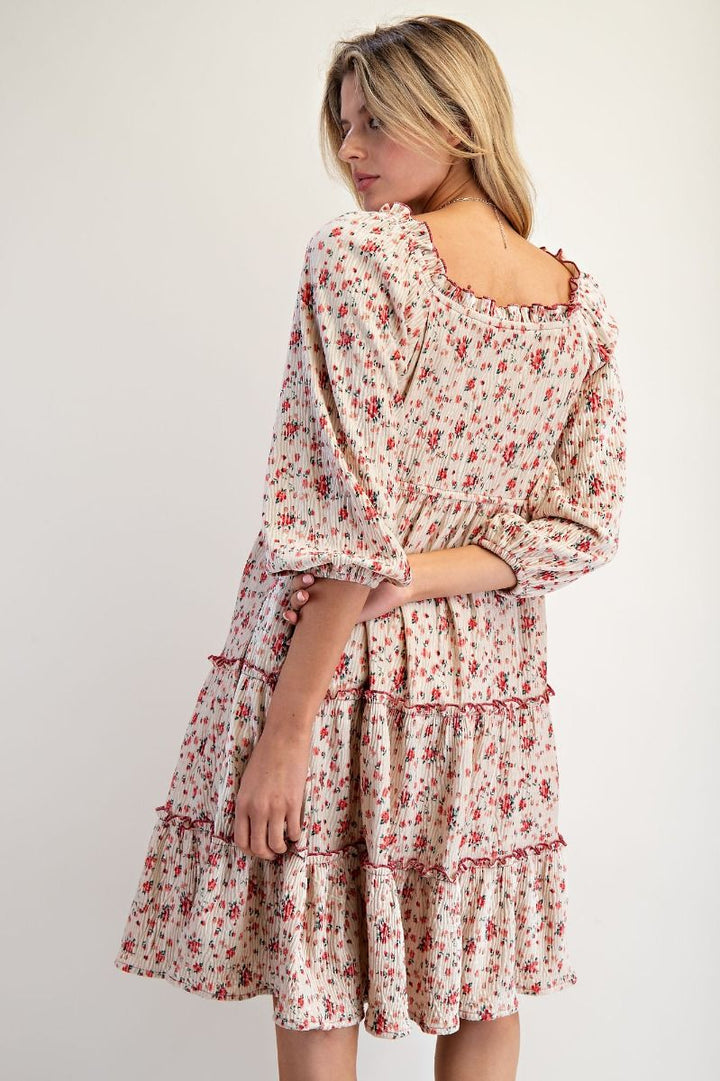 Floral Crinkle Dress