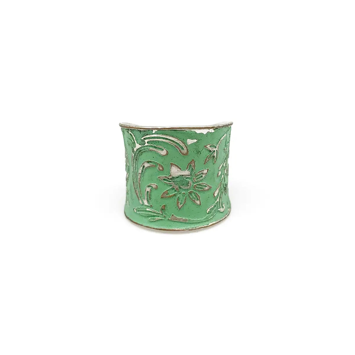 Silver Patina Cuff Ring