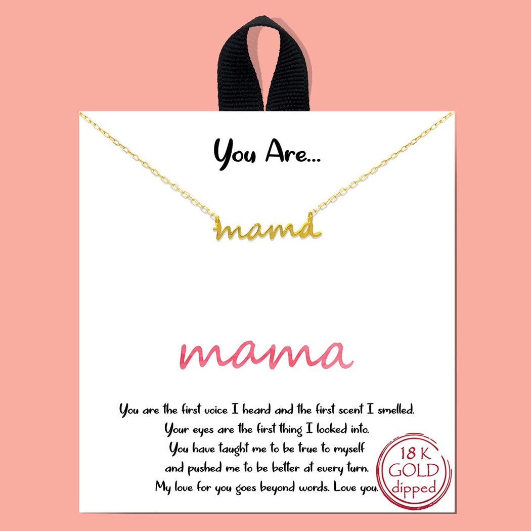 You Are:  Mama Necklace