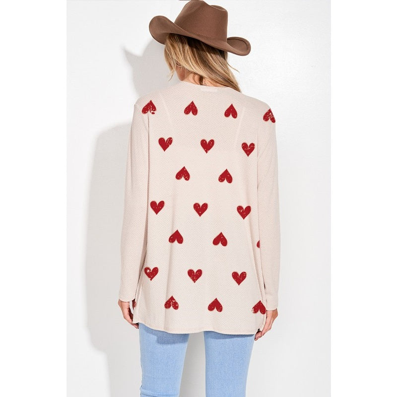 Allover Hearts Cardigan