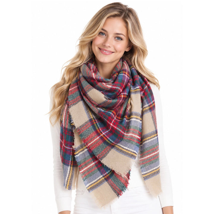 Plaid Blanket Scarf