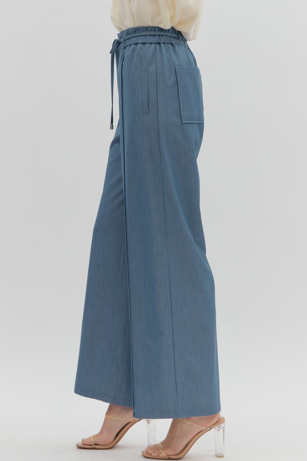 High Rise Pintuck Pants