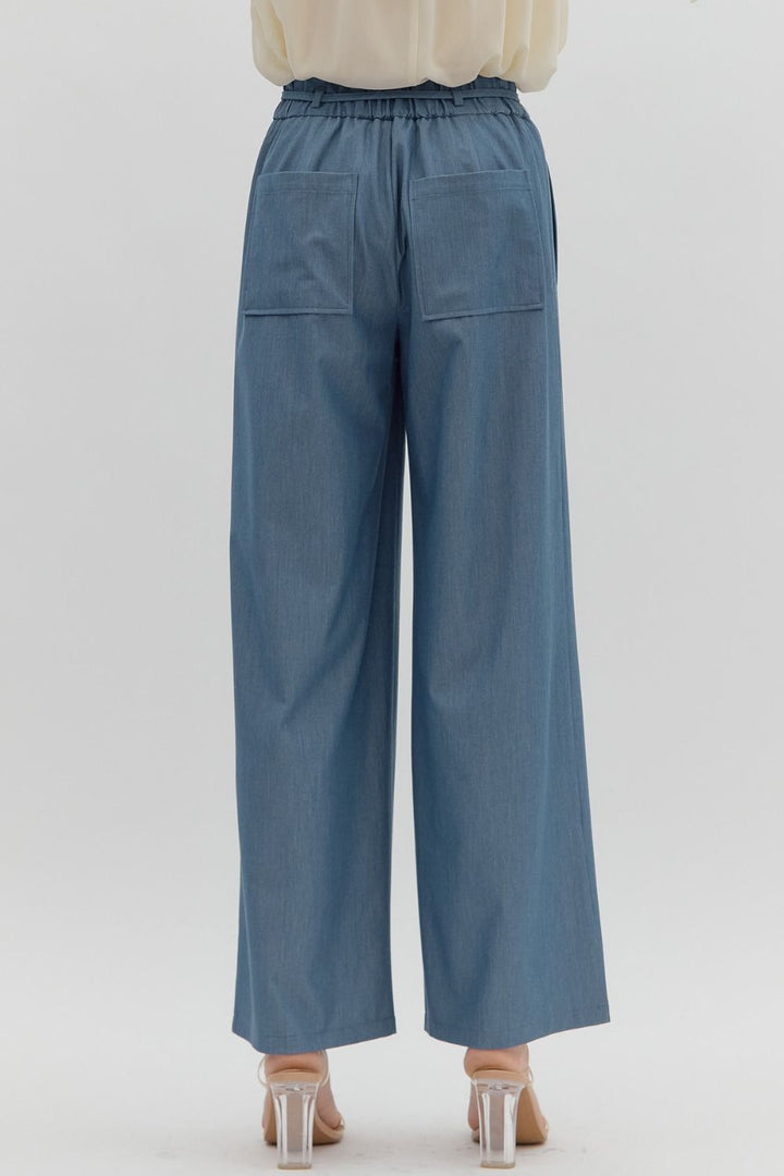 High Rise Pintuck Pants