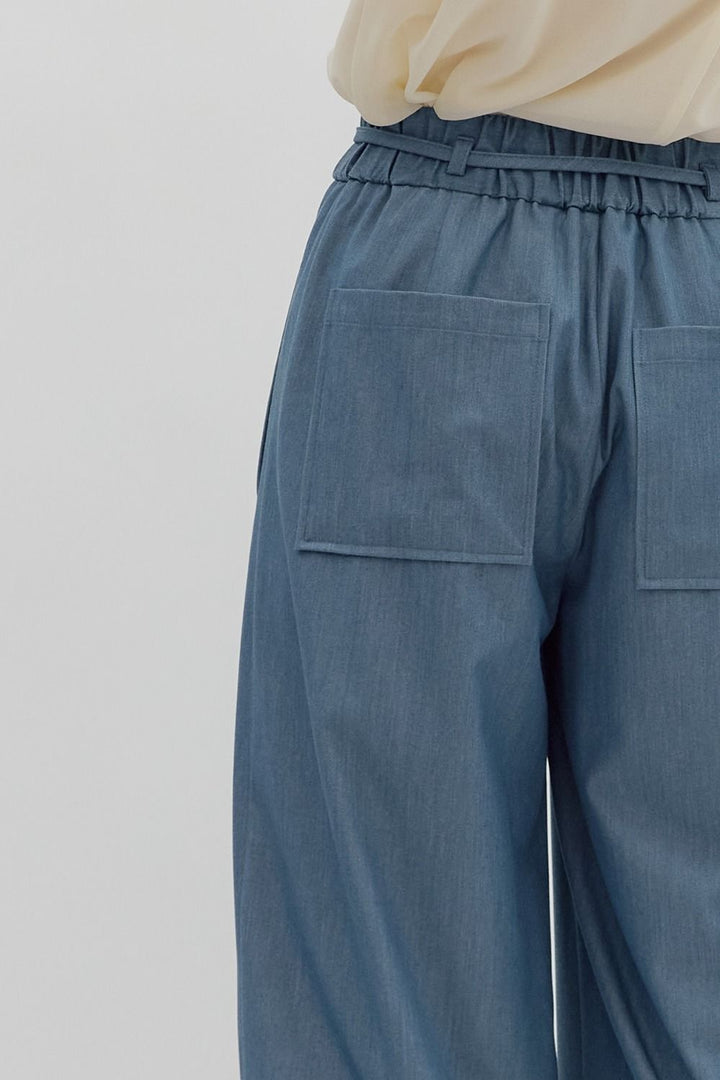High Rise Pintuck Pants