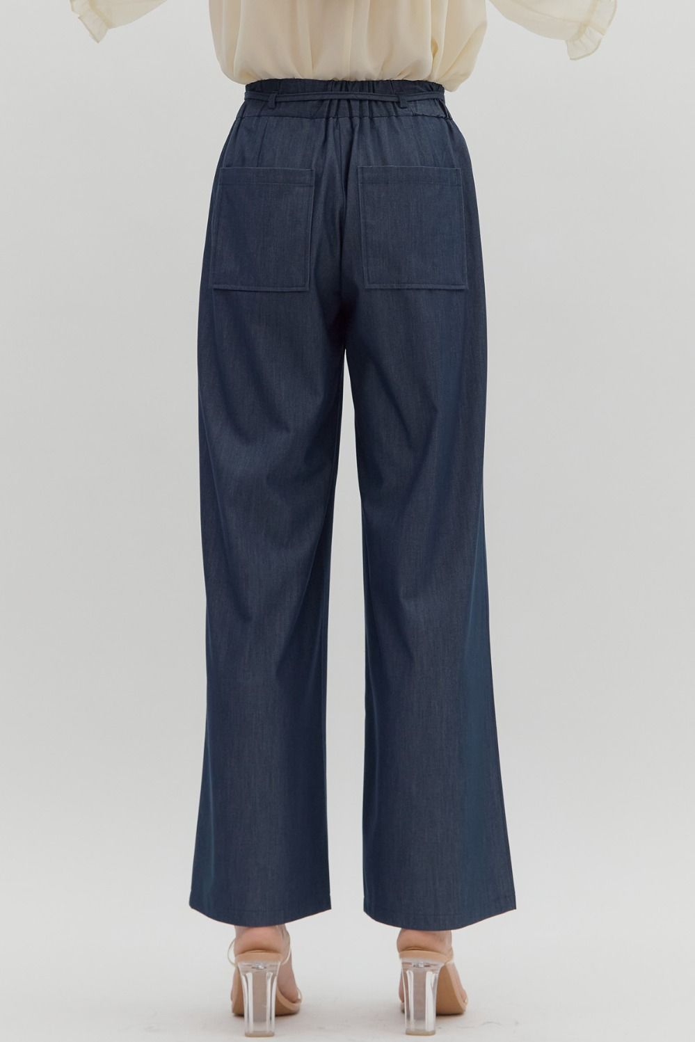 High Rise Pintuck Pants