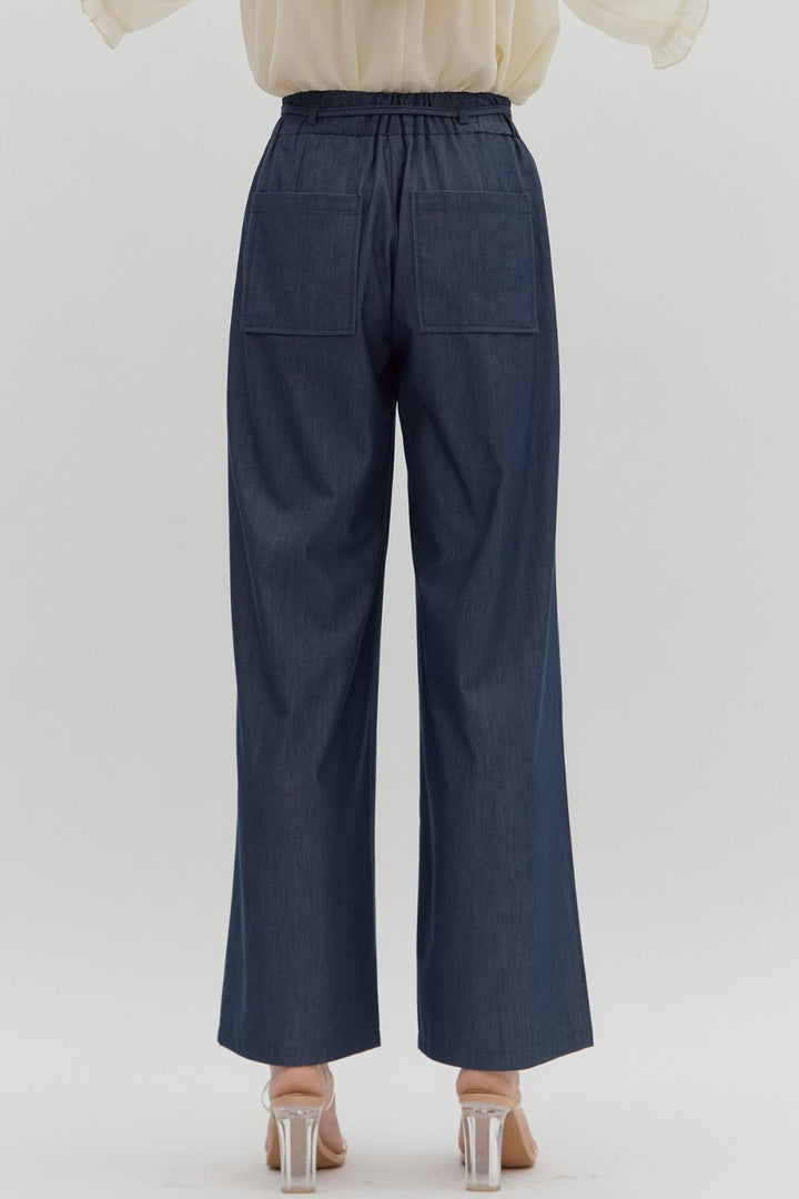 High Rise Pintuck Pants