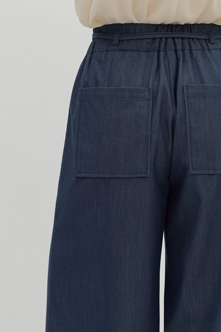 High Rise Pintuck Pants