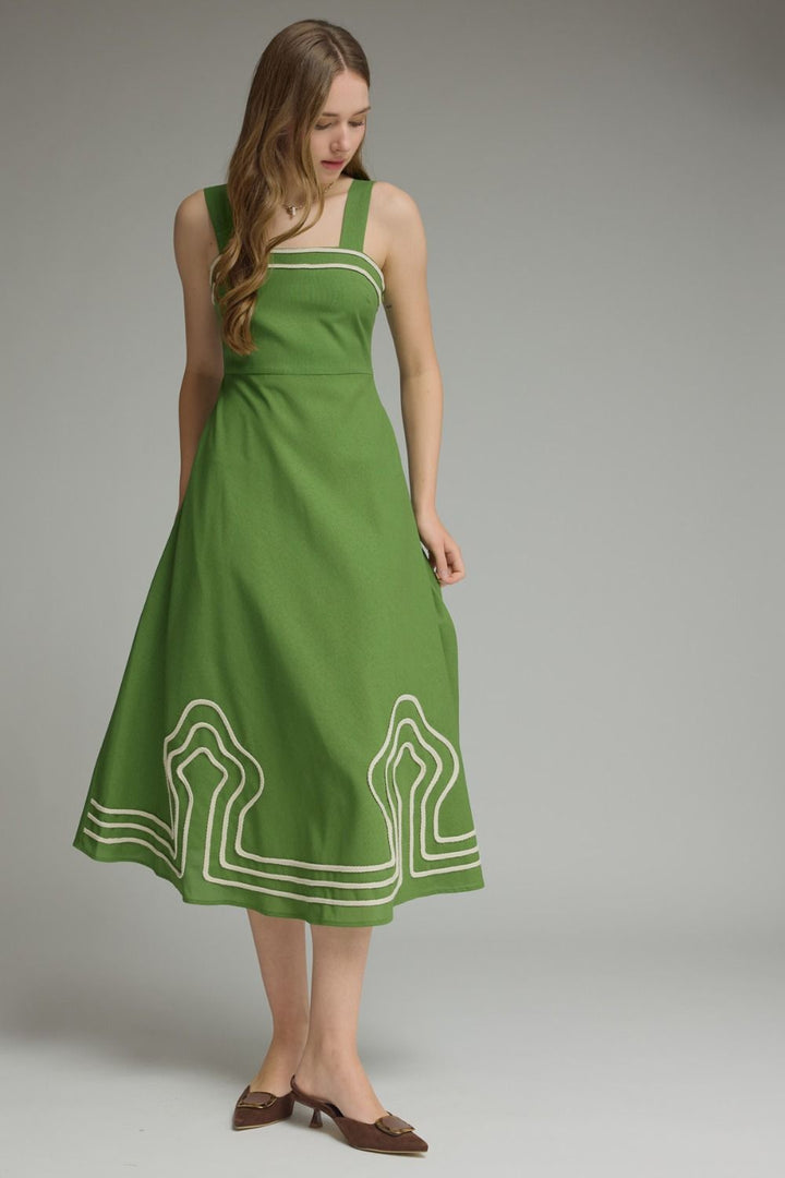 Embroidery Detail Retro Dress
