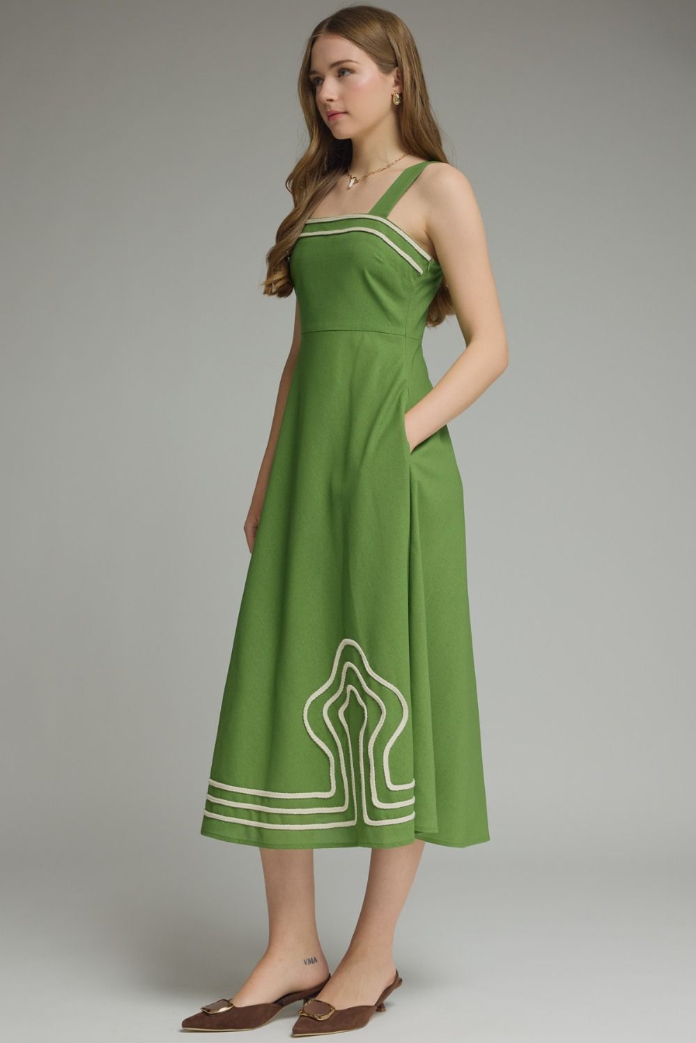 Embroidery Detail Retro Dress