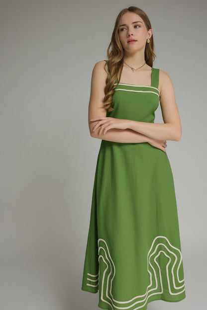 Embroidery Detail Retro Dress