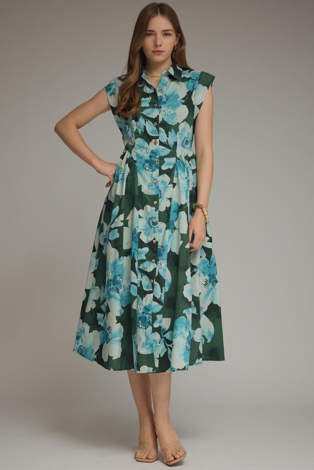 Bold Floral Print Dress