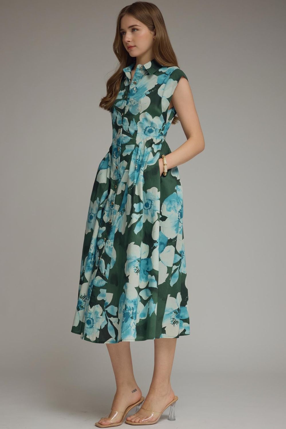 Bold Floral Print Dress