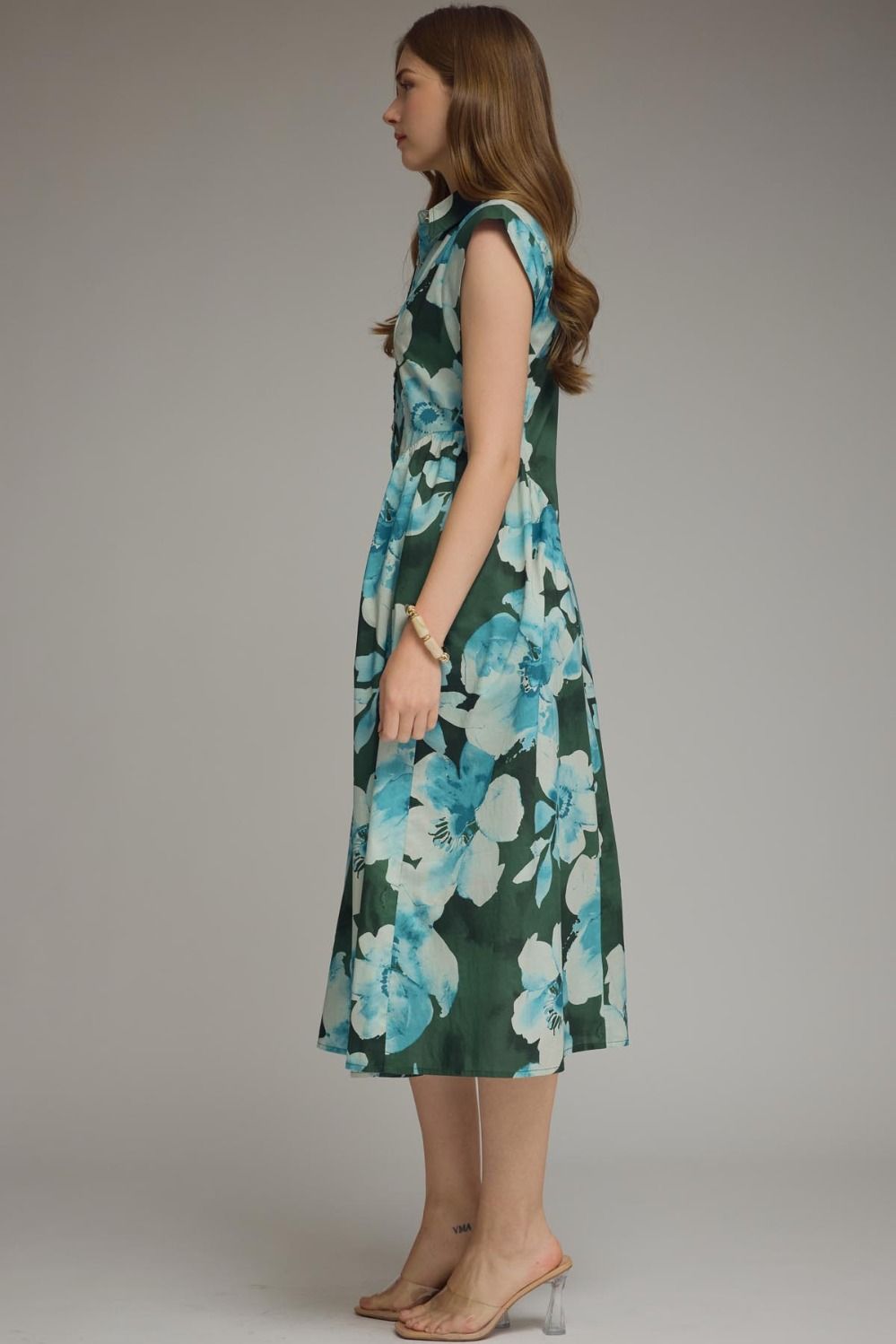 Bold Floral Print Dress