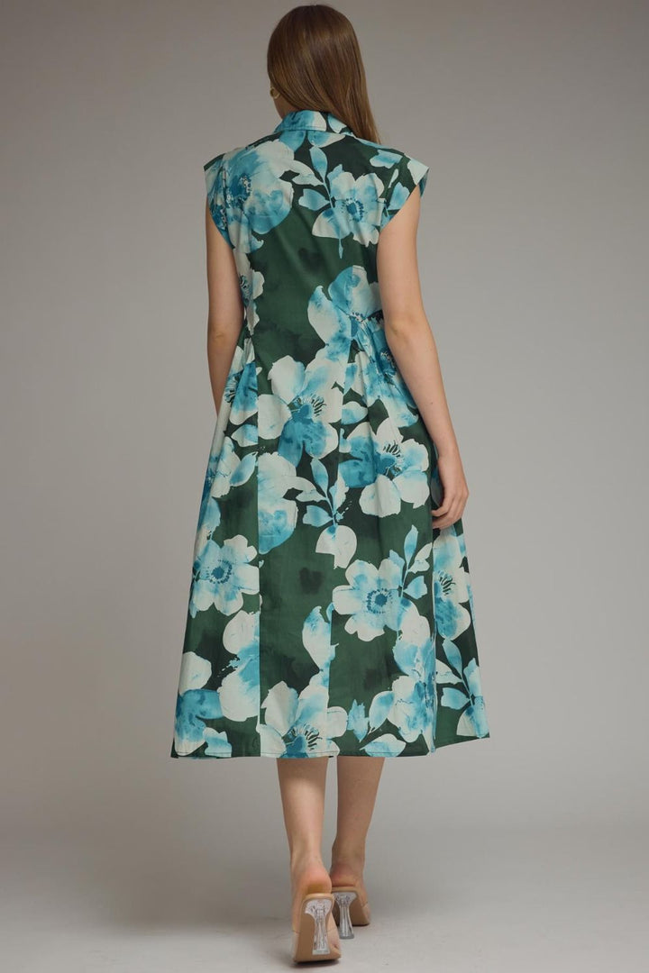 Bold Floral Print Dress