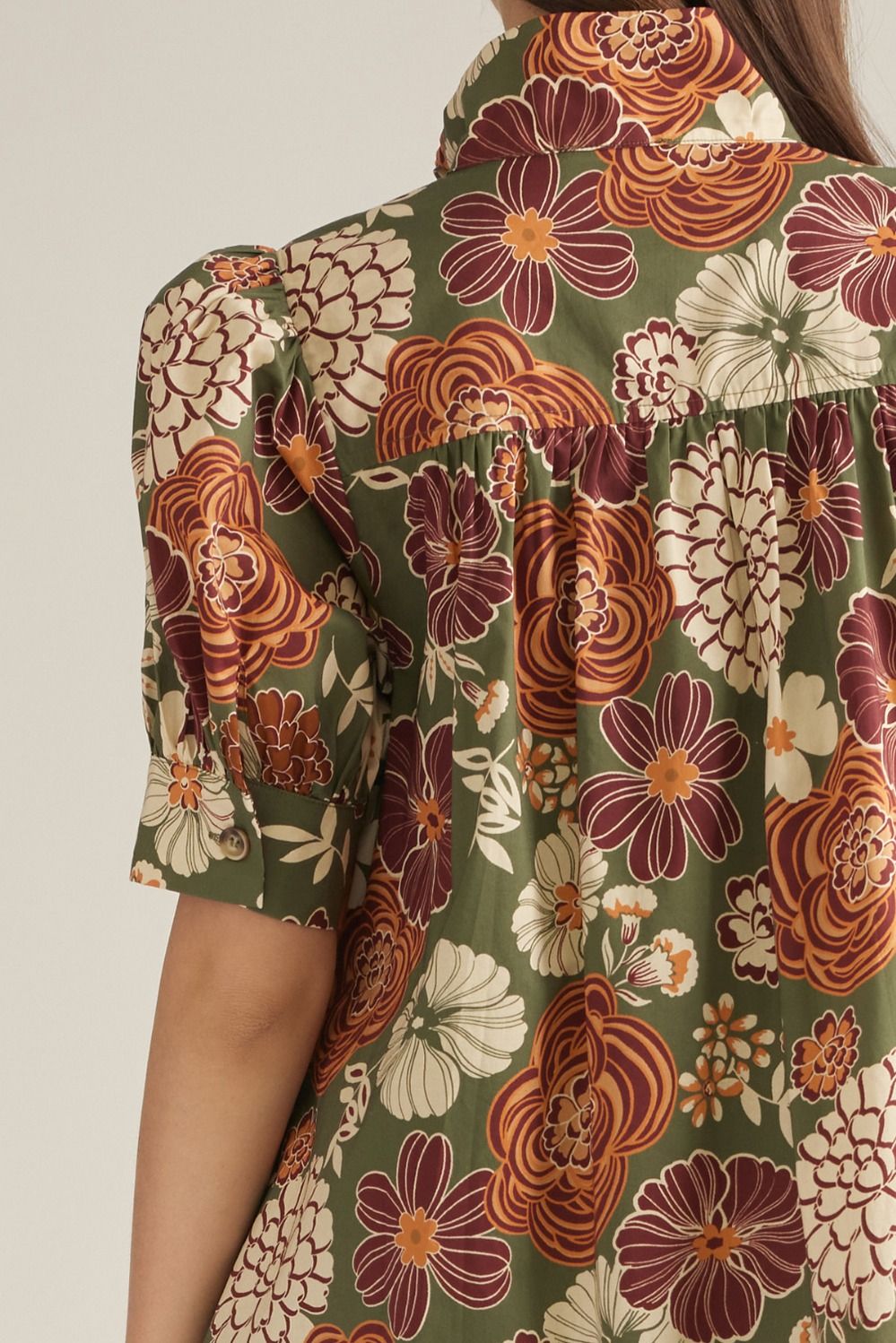 Floral Button Down Mini Dress