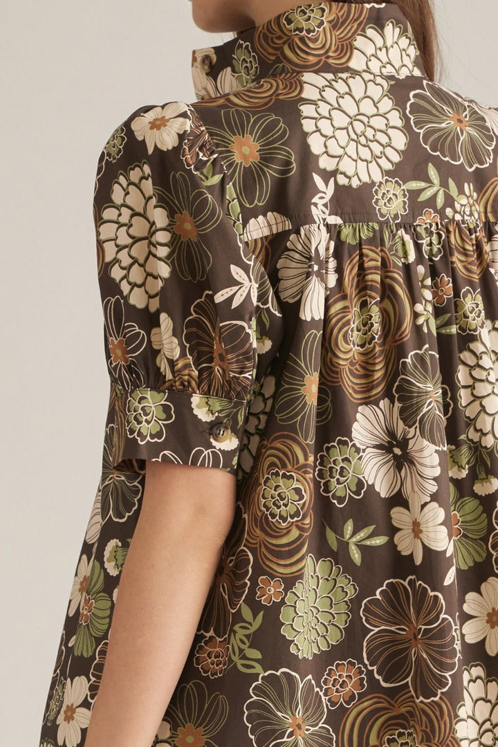 Floral Button Down Mini Dress