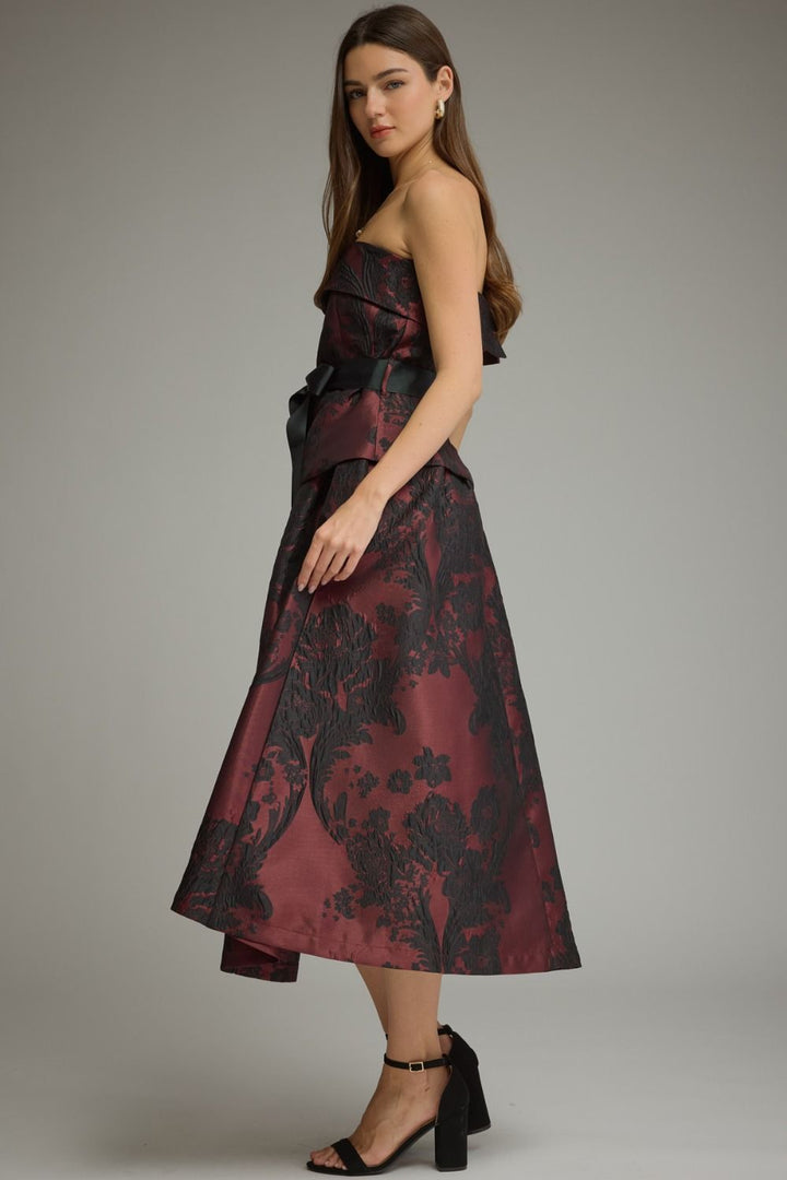 Floral Jacquard Midi Dress