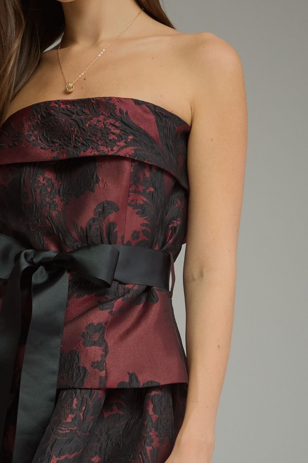 Floral Jacquard Midi Dress