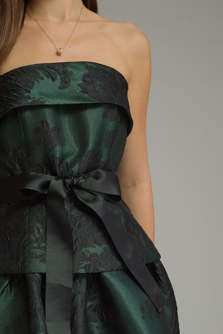 Floral Jacquard Midi Dress